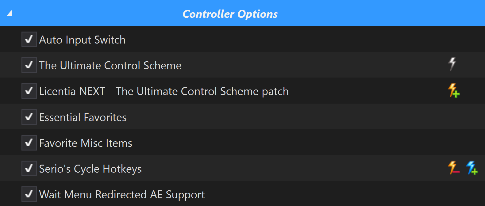List of controller mods