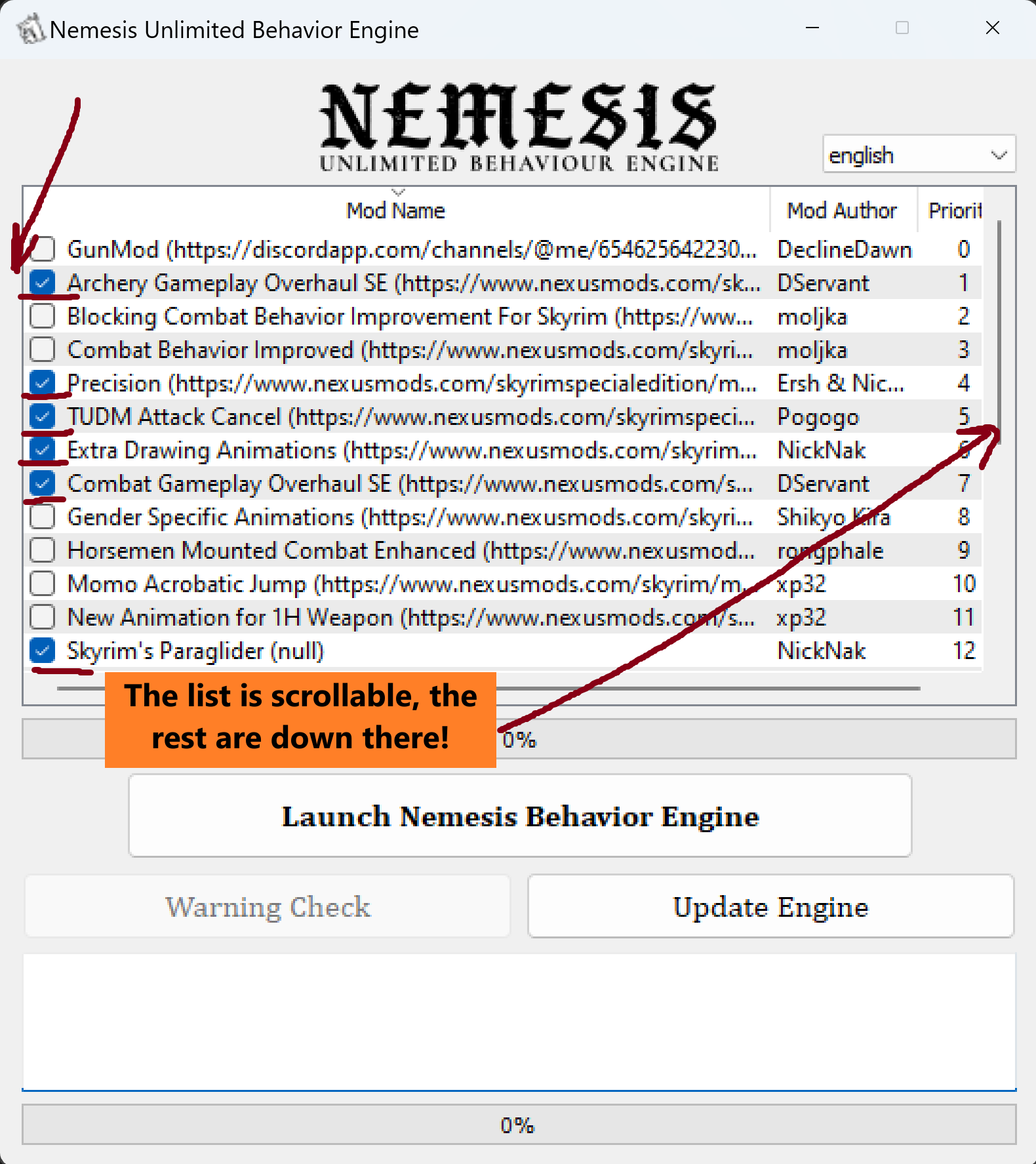 Selecting Nemesis patches