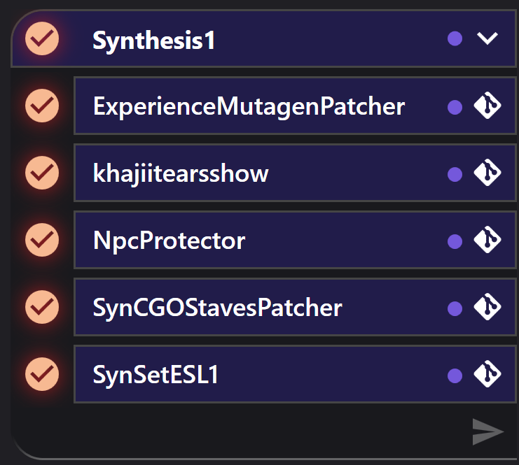 Synthesis 1 patch list