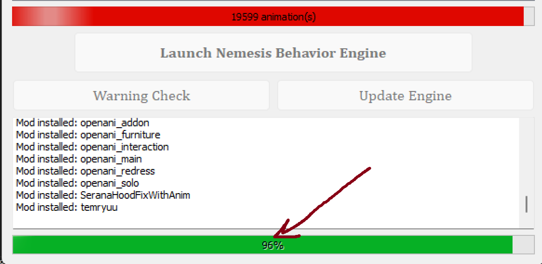 Nemesis Engine running