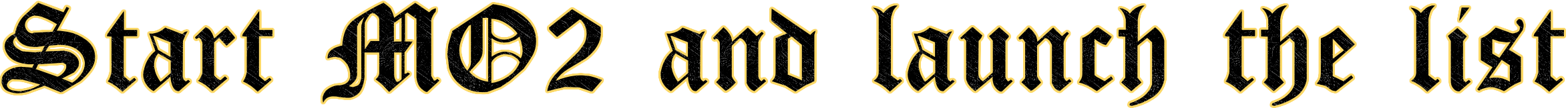 Start MO2 and launch the list