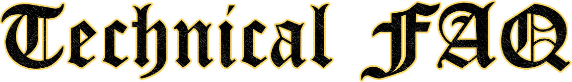 Technical FAQ